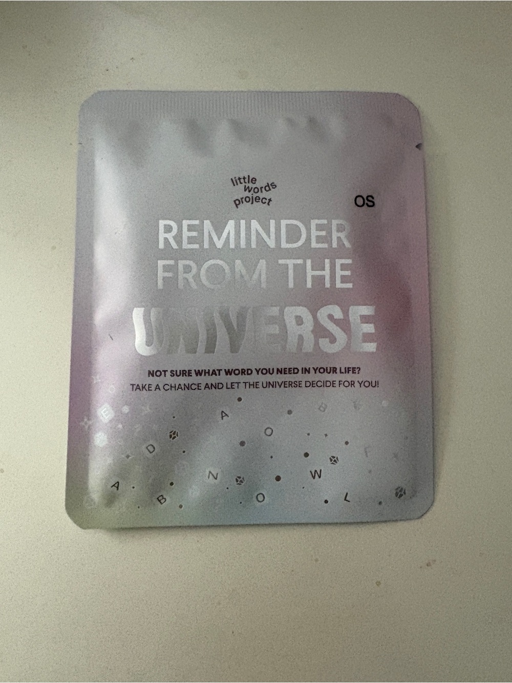 NWT Little Words Project Reminder From The Universe Blind Bag - One Size